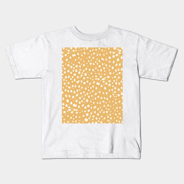 LEOPARD YELLOW Kids T-Shirt by sorbetedelimon